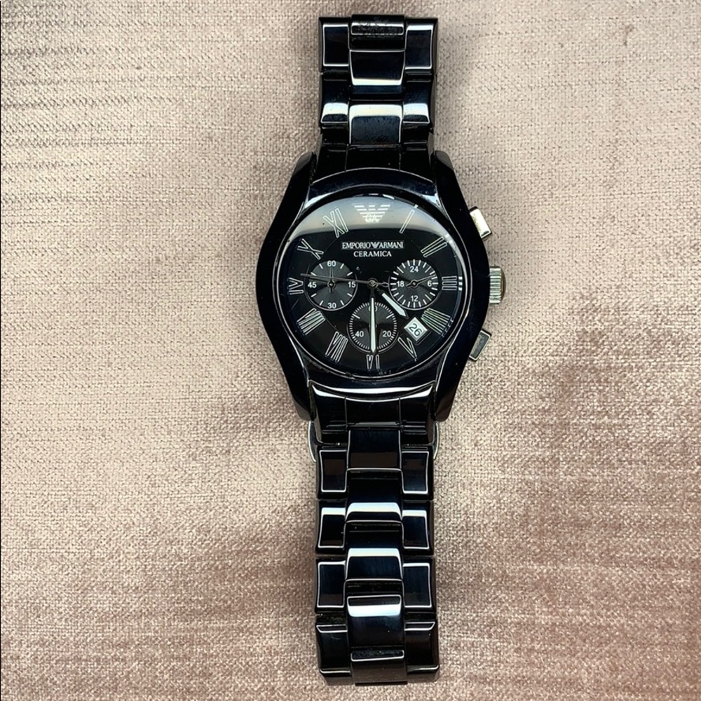 EMPORIO ARMANI | Black Ceramica watch AR-1400 - Picture 2 of 8